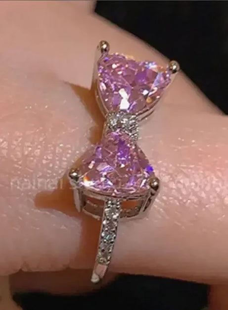 Pink Love Crystal Rings