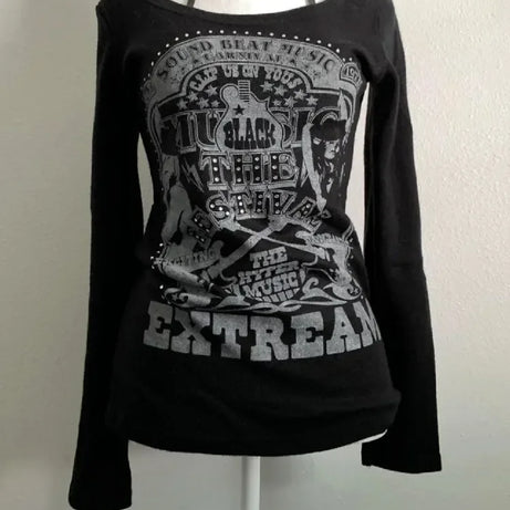 Grunge Festival Long Sleeve Top