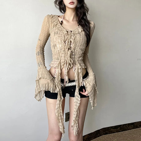 Lace Flare Witchcore Blouse
