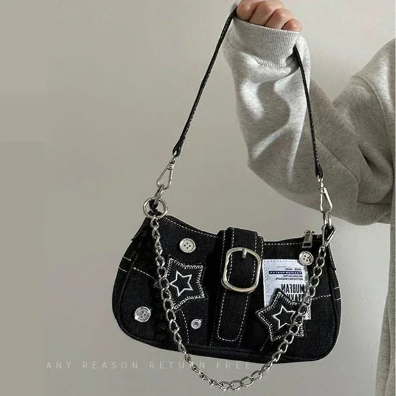 Star Rebel Denim Shoulder Bag
