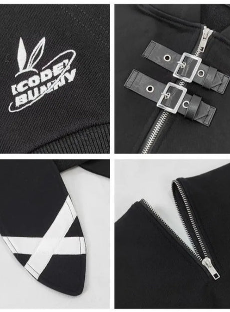 Midnight Rebel Buckle Hoodie