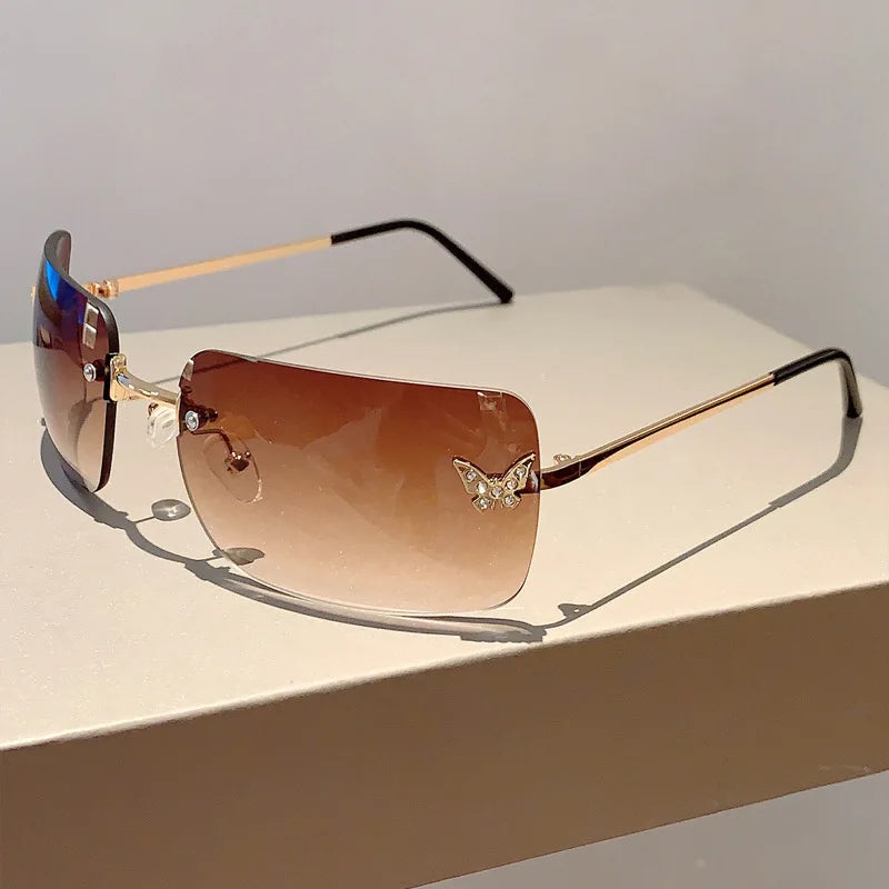 Flutter Glow Rimless Sunglasses
