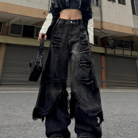 Shattered Edge Flare Jeans