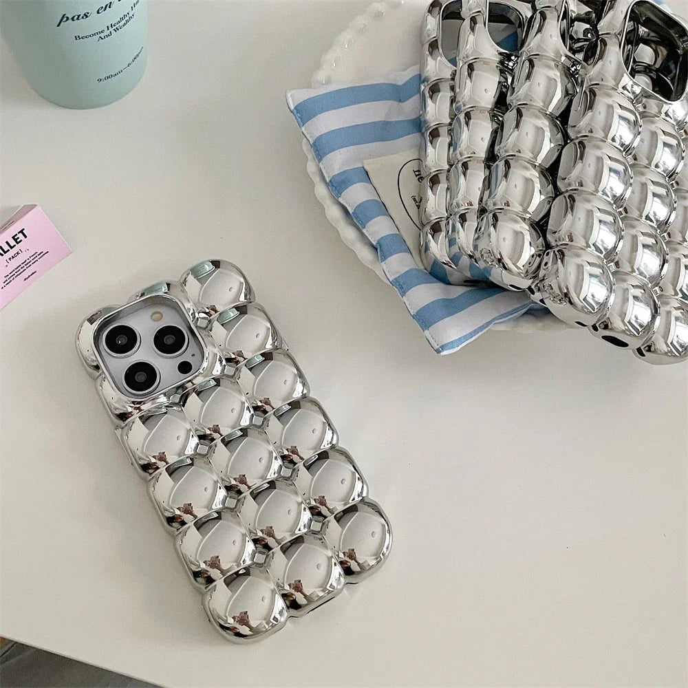 Silver Bubble iPhone Case