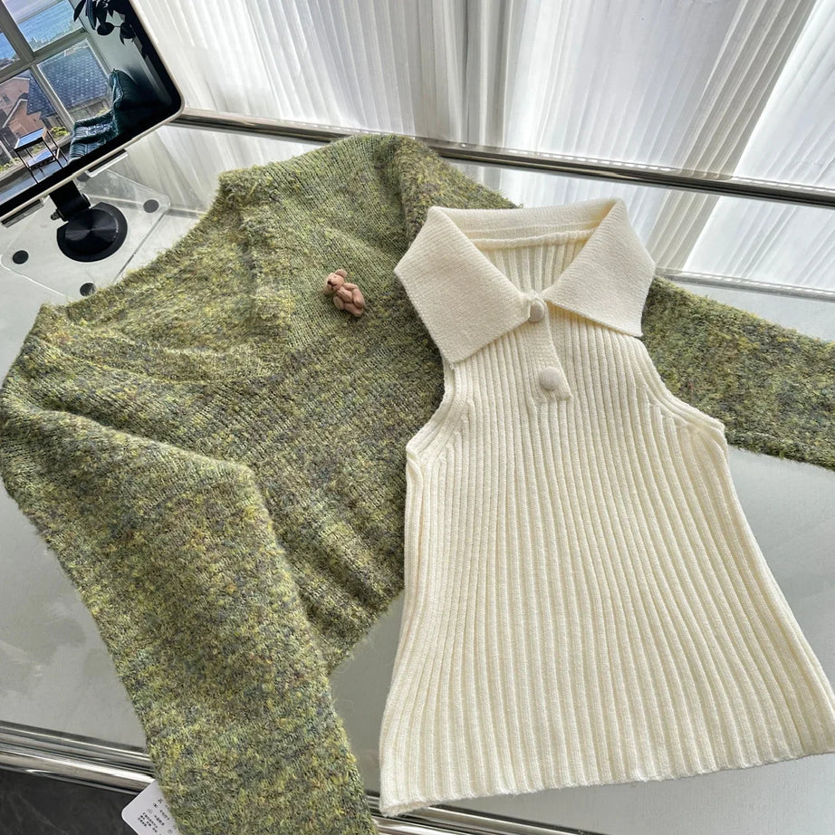 Forest Charm Plaid Skirt Set