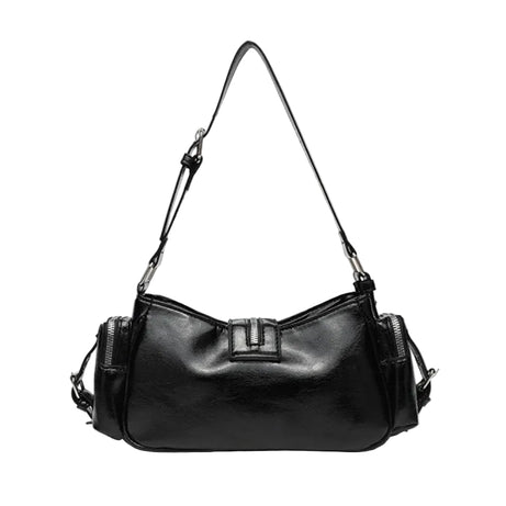 Riot Buckle Studded Shoulder Bag