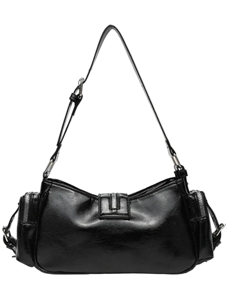 Riot Buckle Studded Shoulder Bag