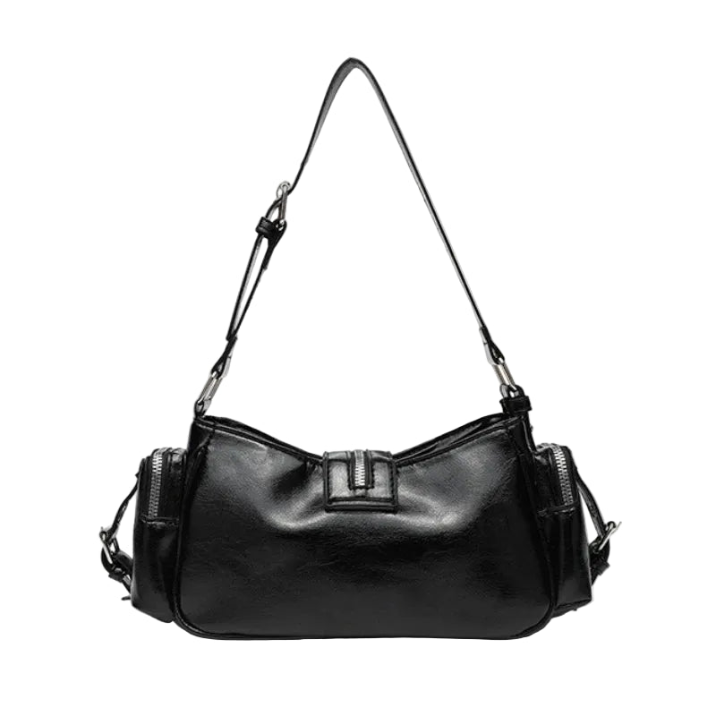 Riot Buckle Studded Shoulder Bag