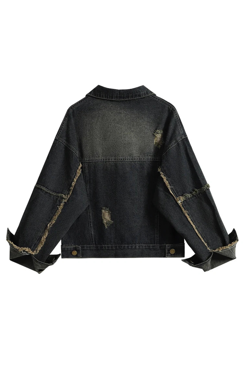 Y2k Distressed Midnight Denim Jacket