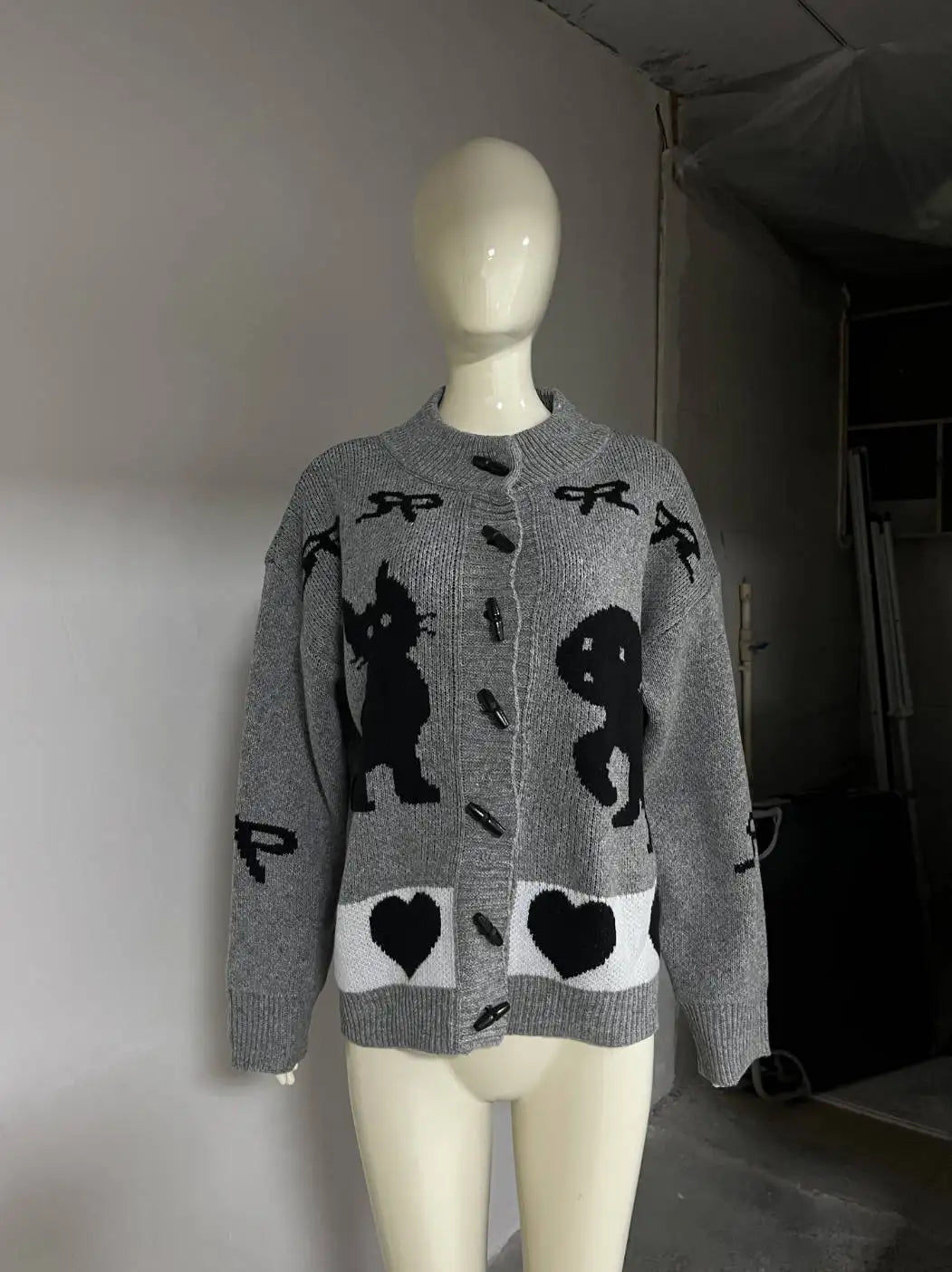 Heart & Skull Knit Cardigan