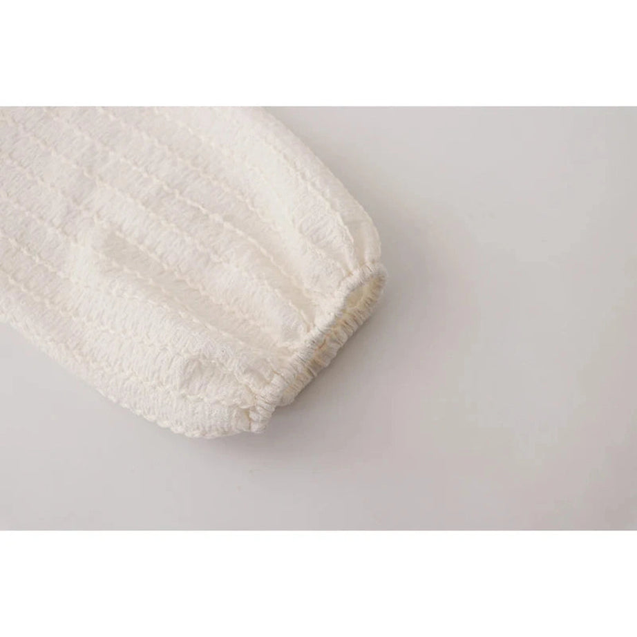 Y2k Ribbon Charm Cropped Blouse