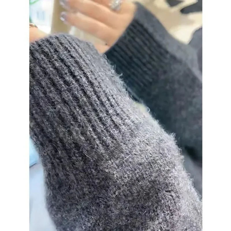 Monochrome Feline Dream Sweater