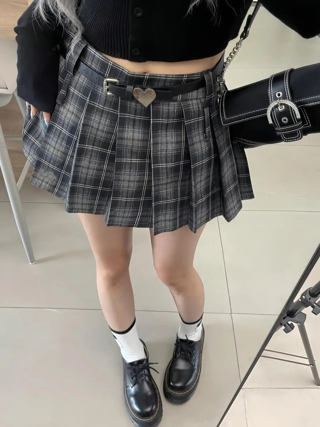 Midnight Prep Pleated Skirt