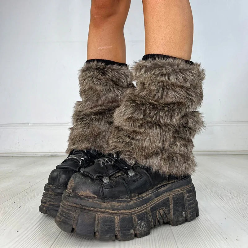 Feral Grunge Fuzzy Leg Warmers