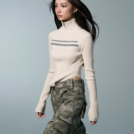 Urban Edge Cropped Knit Jacket