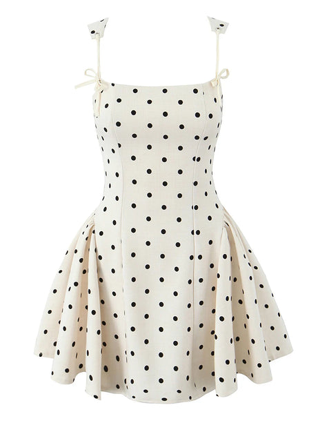 Retro Pop-klänning med rosett och axelband