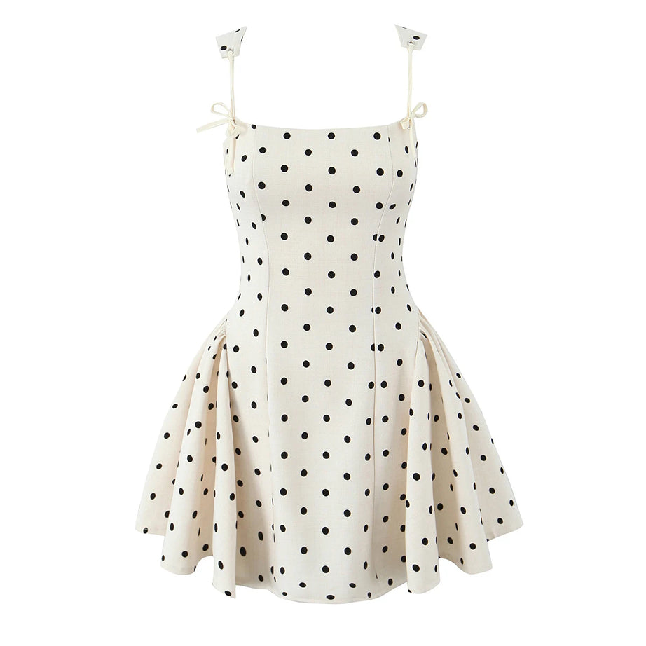 Retro Pop Bow Strap Dress