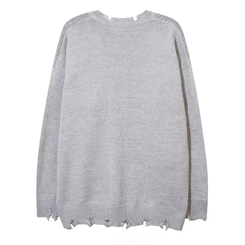 Crimson Chaos Chain Sweater