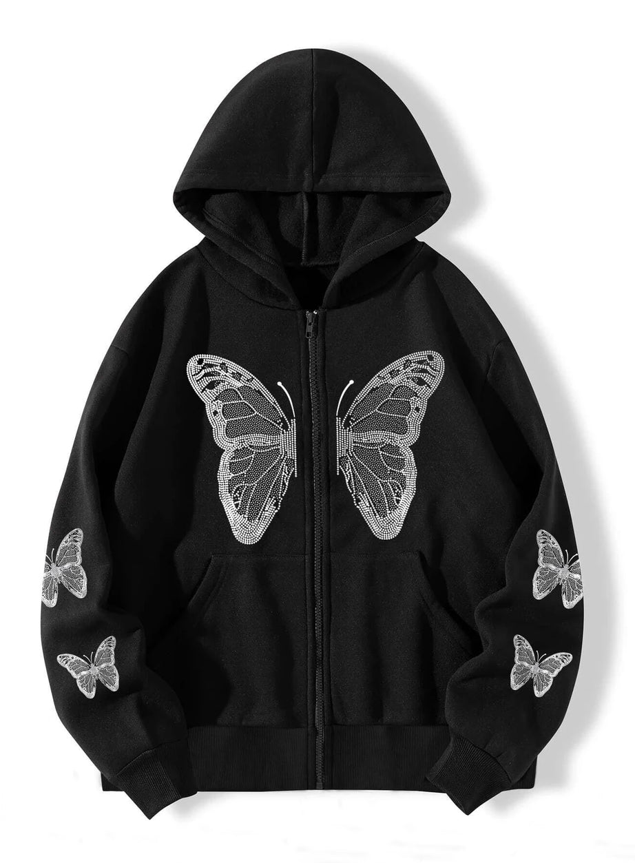 Shadow Flutter Butterfly Hoodie