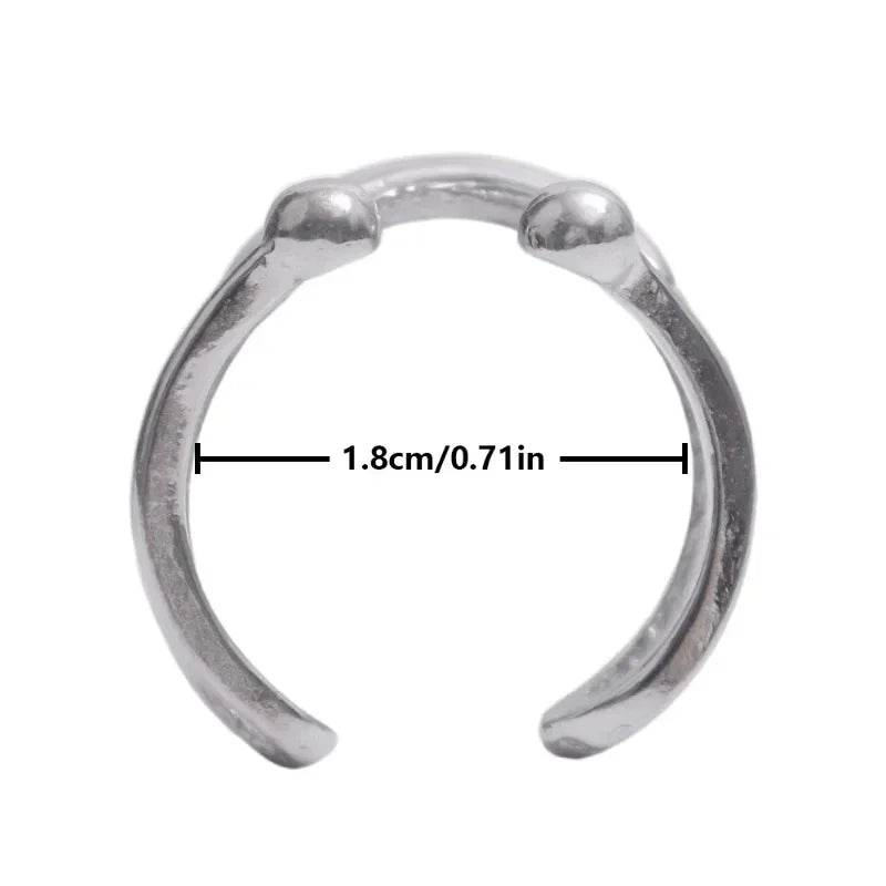 Silver Smiley Open Ring