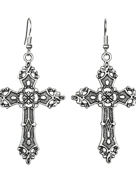 Gothic Bloodstone Cross Necklace