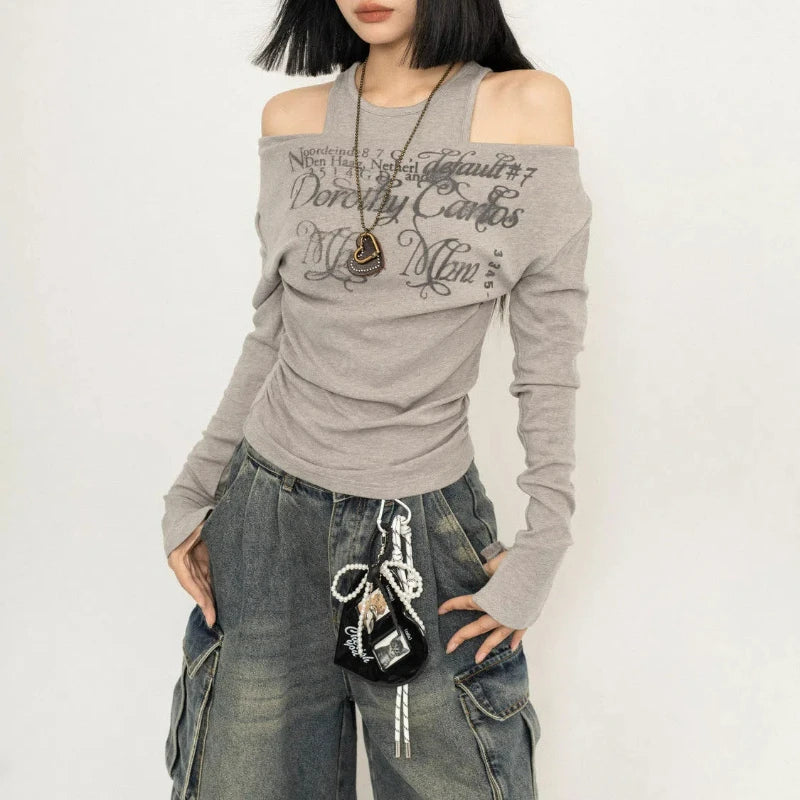 Y2K Graffiti Layered Top