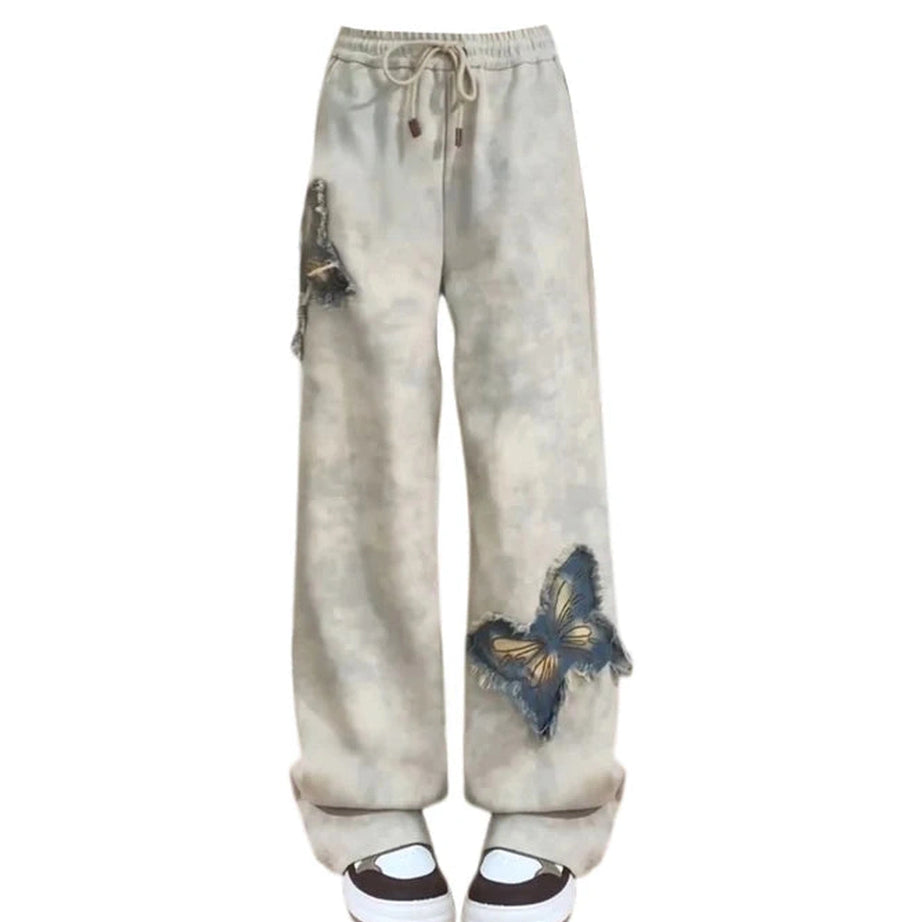 Y2k Vintage Butterfly Patch Joggers