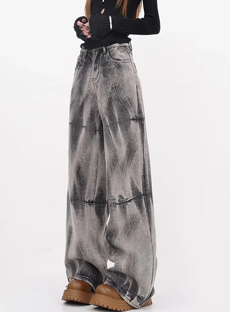 Smoke Fade Wide Jeans