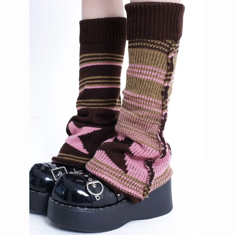 Retro Grunge Knit Leg Warmers