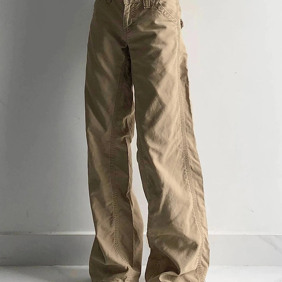 Wide-Leg Utility Cargo Pants