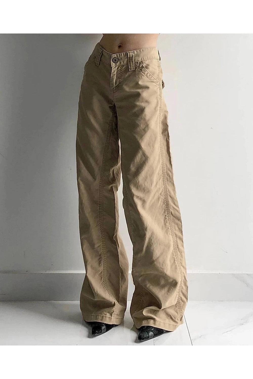 Wide-Leg Utility Cargo Pants