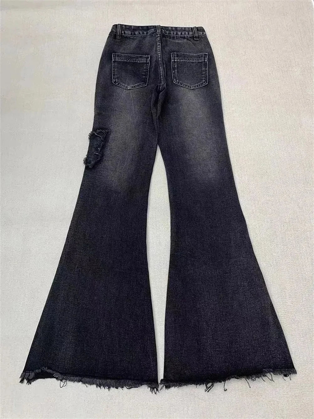 Dark Butterfly Flare Jeans