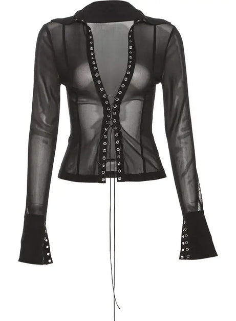 Webbed Vixen Gothic Blouse