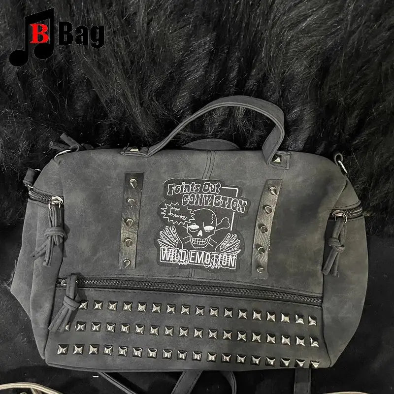 Dead Conviction Studded Shoulder Bag