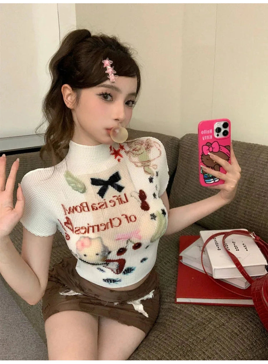 Charming Melody Mesh Knit Top