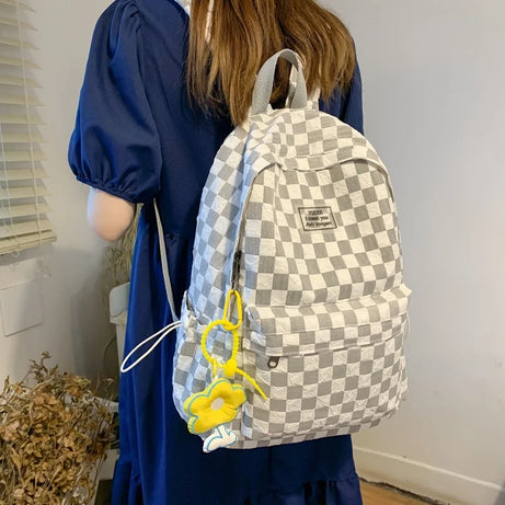 Mint Checkered Street Backpack