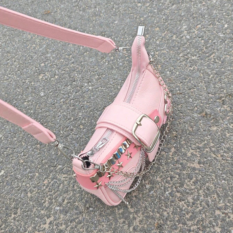 Y2K Star Studded Shoulder Bag