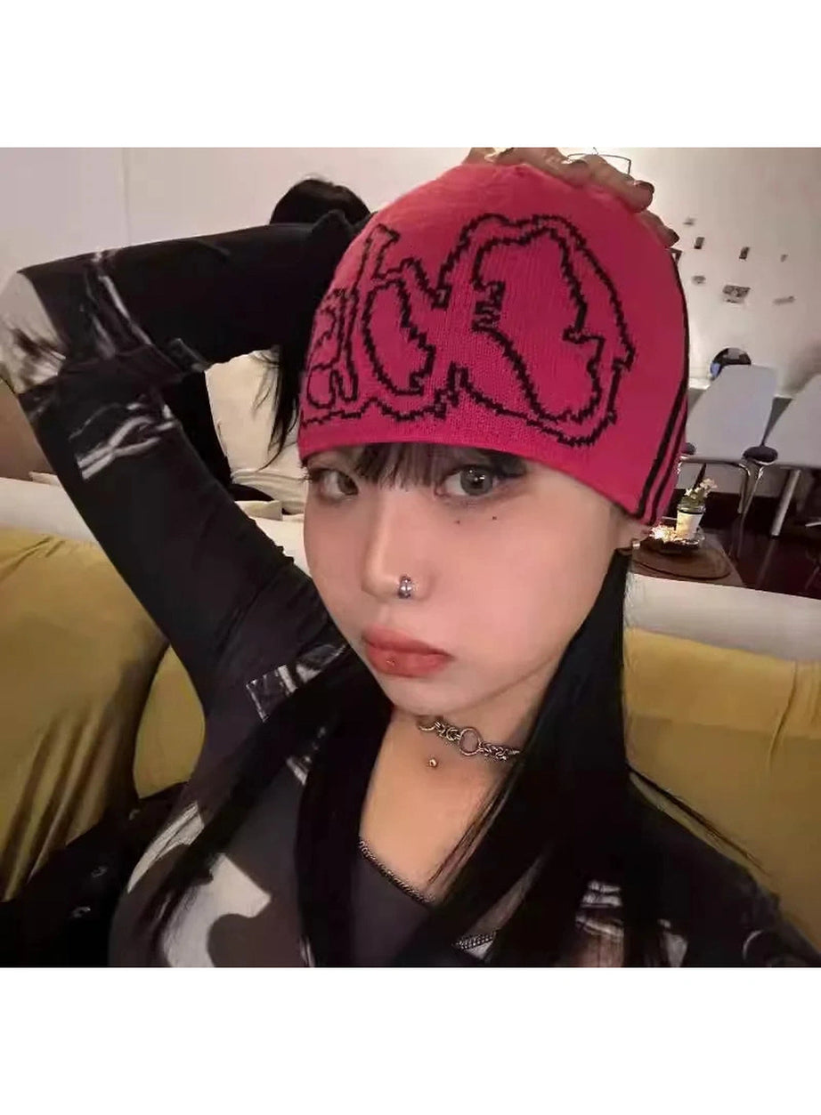 Y2K Graphic Slouchy Hat