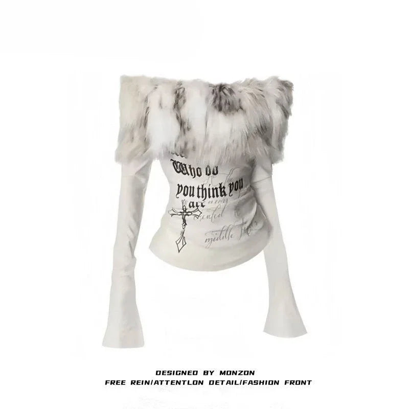 Frost Queen Off-Shoulder Top