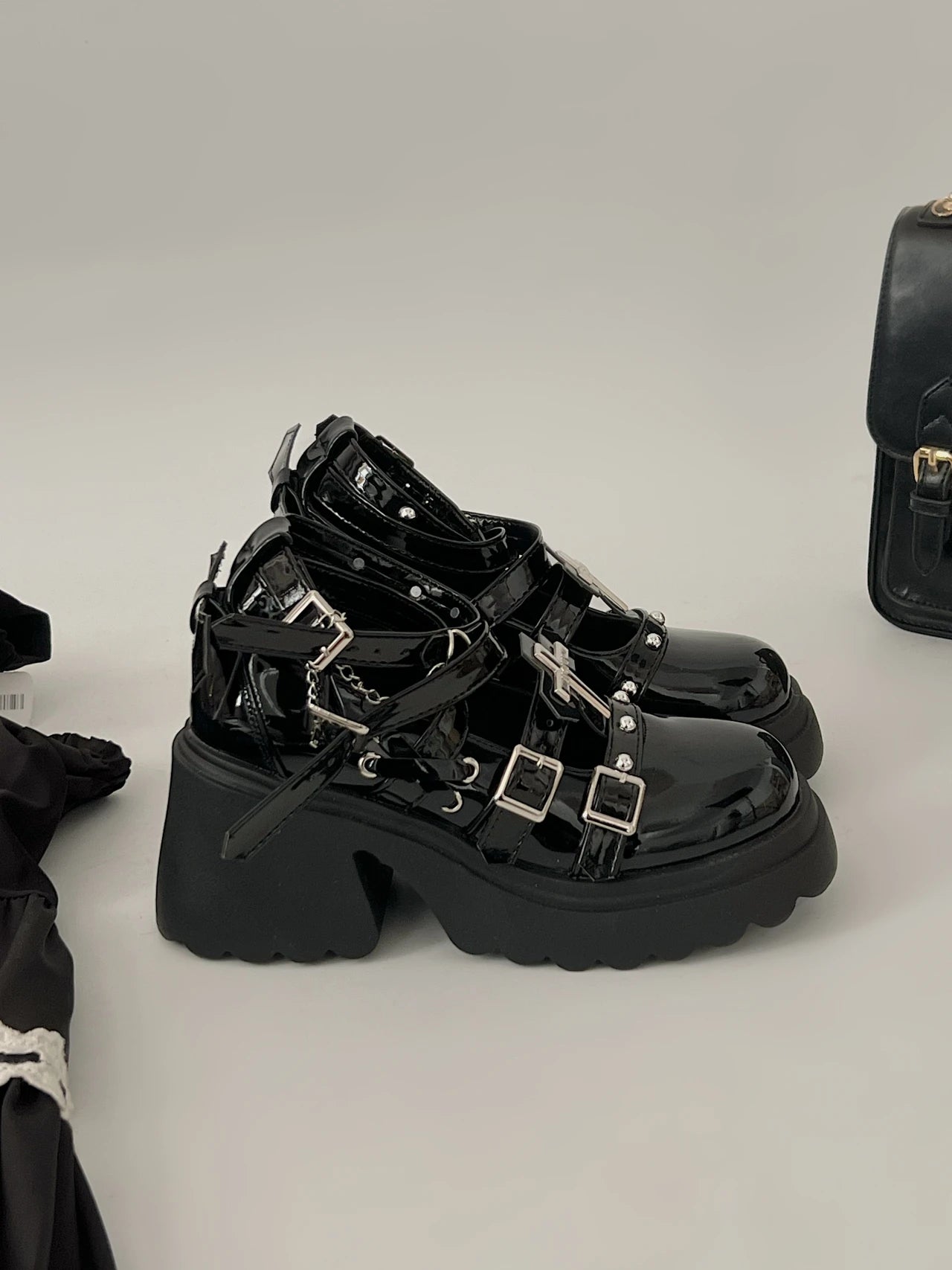 Dark Angel Chain Strap Shoes