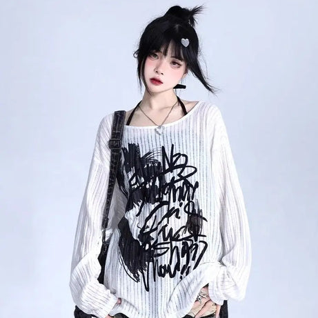 Graffiti Street Style Oversized Sweater