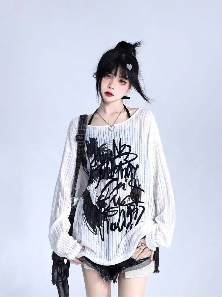 Graffiti Street Style Oversized Sweater