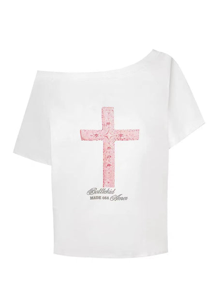 Fallen Faith Off-Shoulder T-Shirt