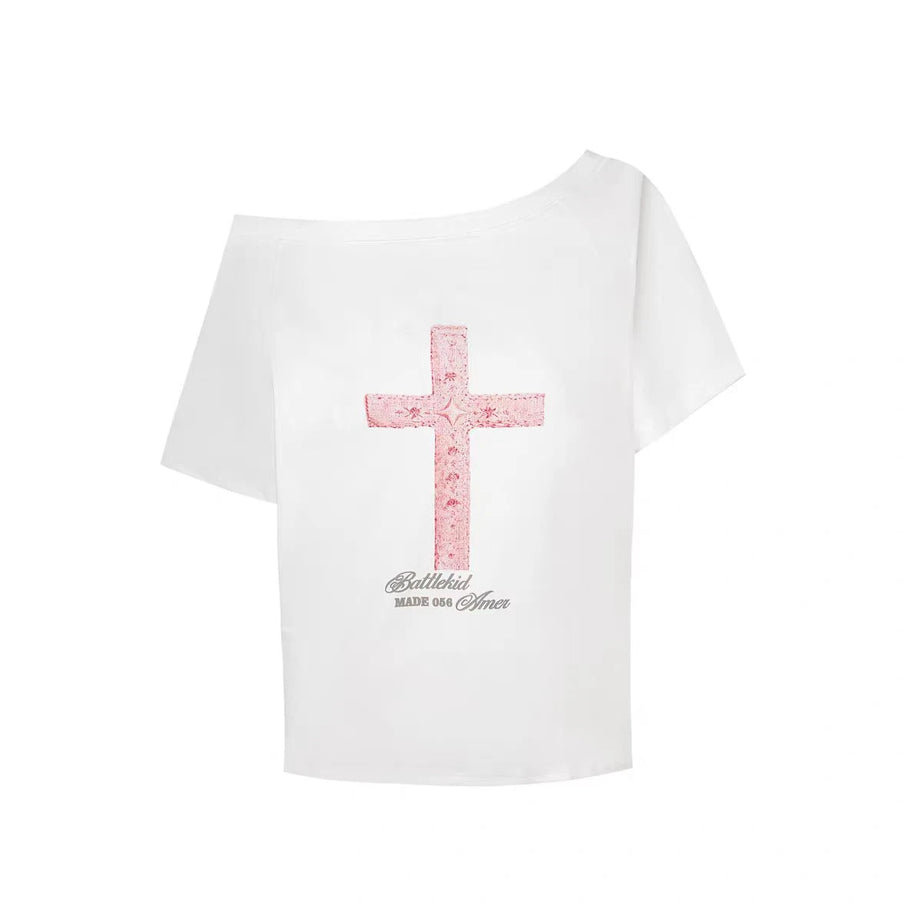 Fallen Faith Off-Shoulder T-Shirt