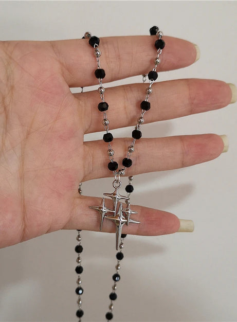 Cosmic Noir Layered Necklace Set