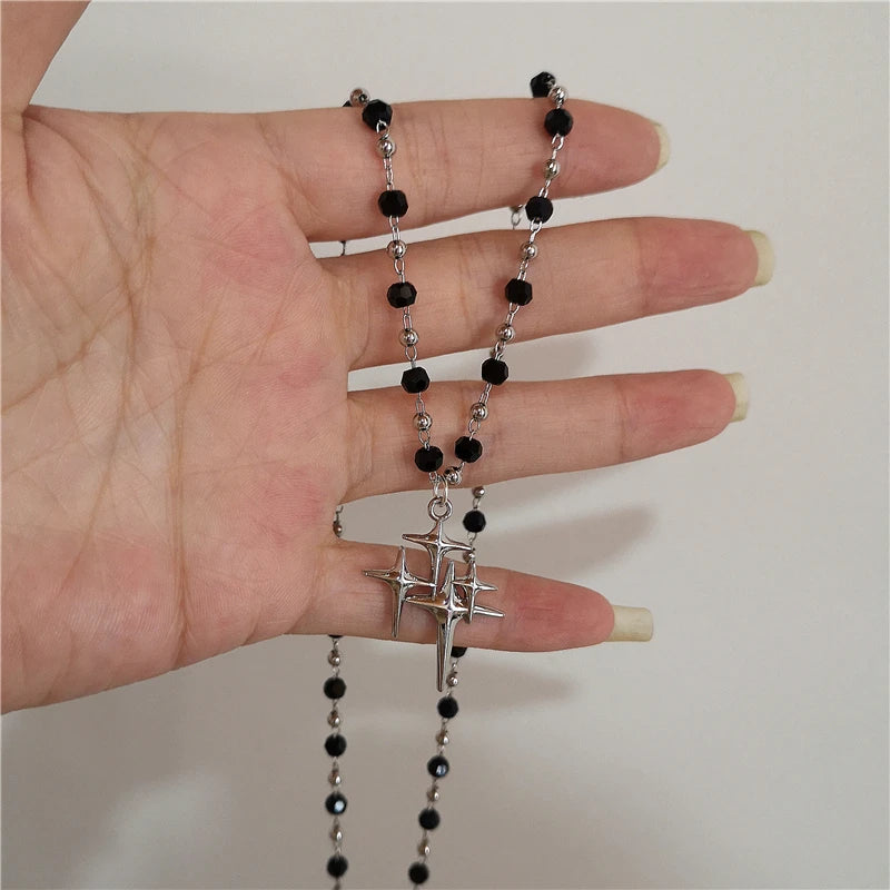 Cosmic Noir Layered Necklace Set