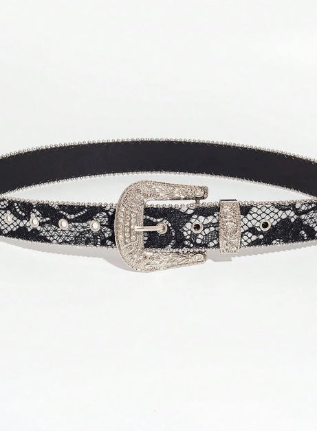 Midnight Lace Western Belt