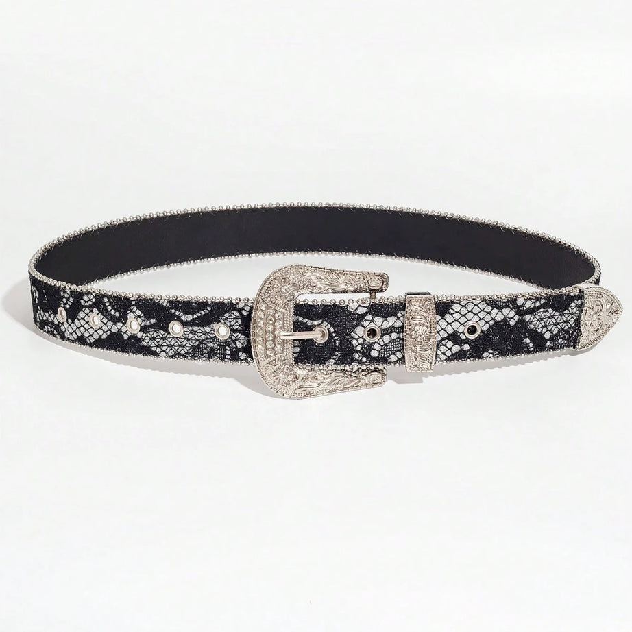 Midnight Lace Western Belt