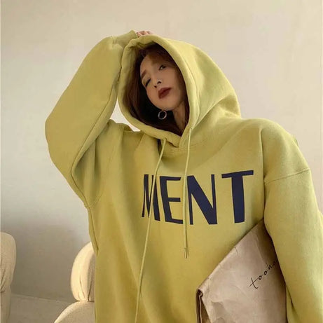 Bold Lettering Oversized Hoodie