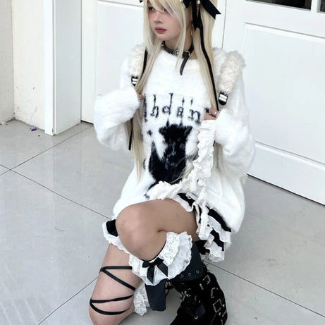 Gothic Angel Fuzzy Sweater